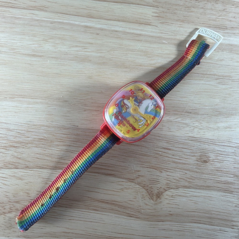 Vintage Rainbow Brite Watch AS IS FOR PARTS OR REPAIR Durham Plastic Wristwatch